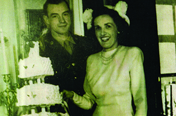Wedding Day: Betty and Sandy Campbell in Maple Creek on December 10, 1947.